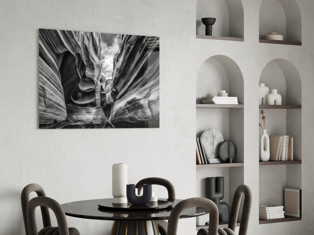 Grand Canyon panel adding monochrome taste to a living room