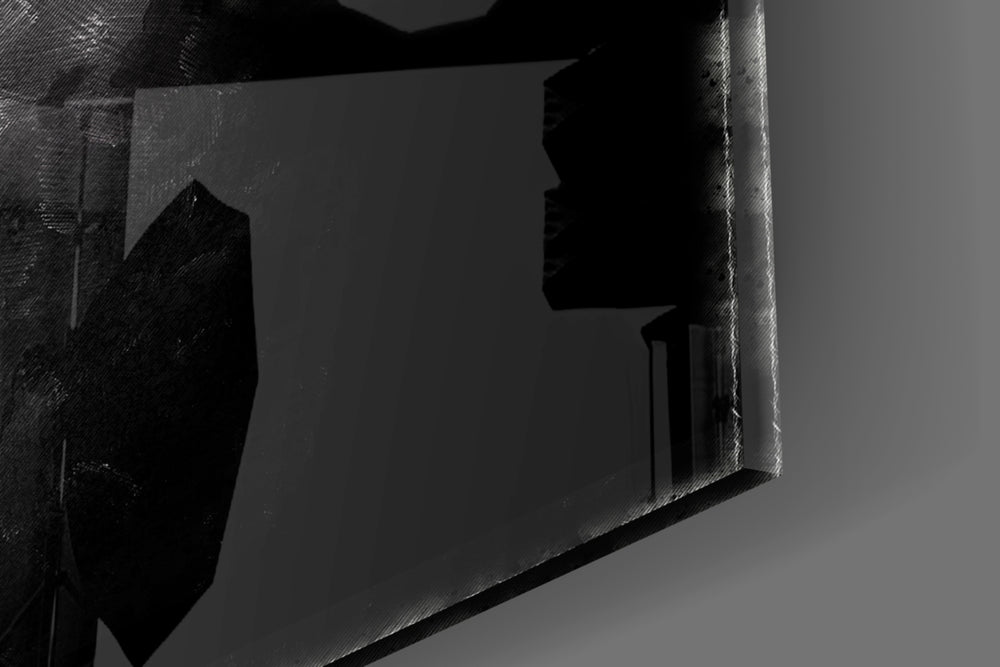 African Woman Portrait artwork anchoring a hallway with statement palette