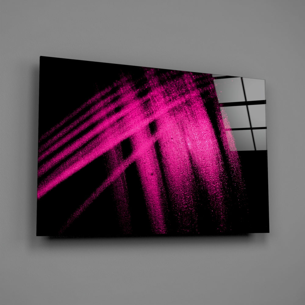 Magenta sweep panel bringing imaginative pulse to a contemporary living space