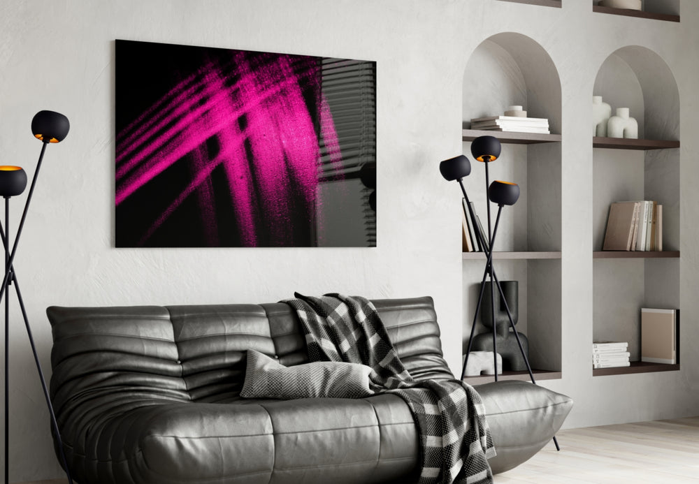 Pattern glass wall art styled in a creative studio