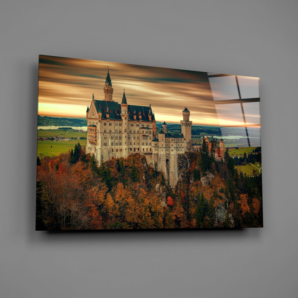 Fairytale castle panel bringing storybook mood to a contemporary living space