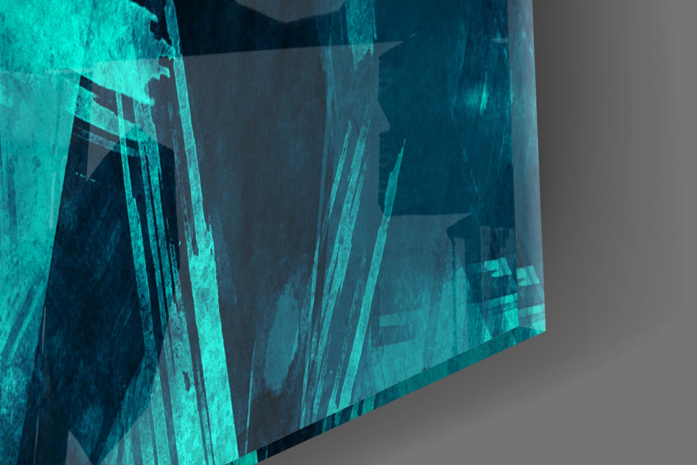 Green Abstract Pattern artwork anchoring a contemporary wall in moody palette