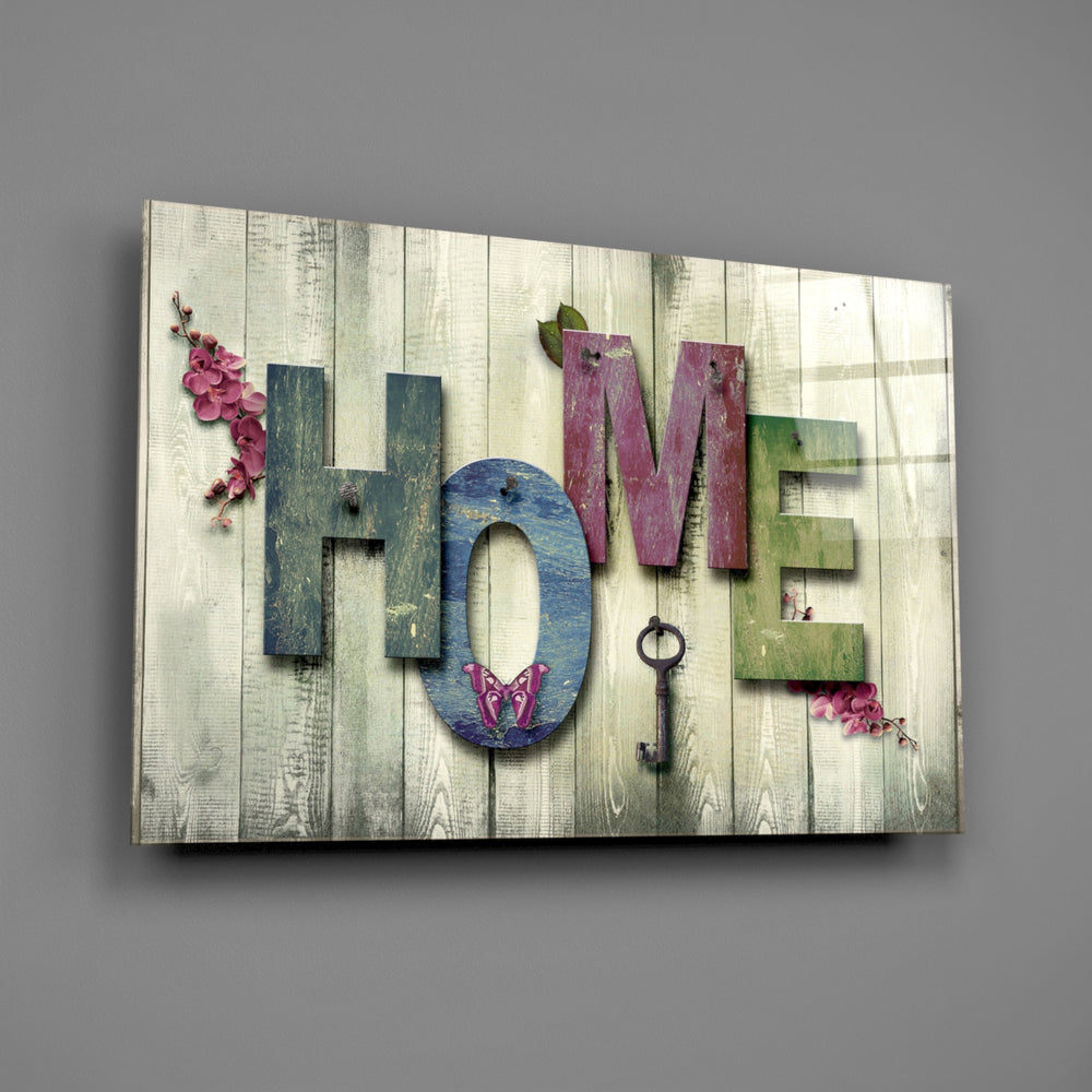 Rustic HOME panel bringing welcome warmth to a contemporary living space