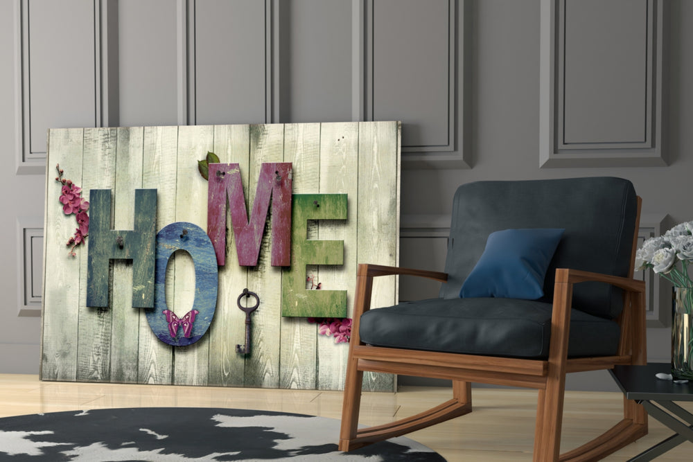 Home glass print enhancing a hallway with homely pulse