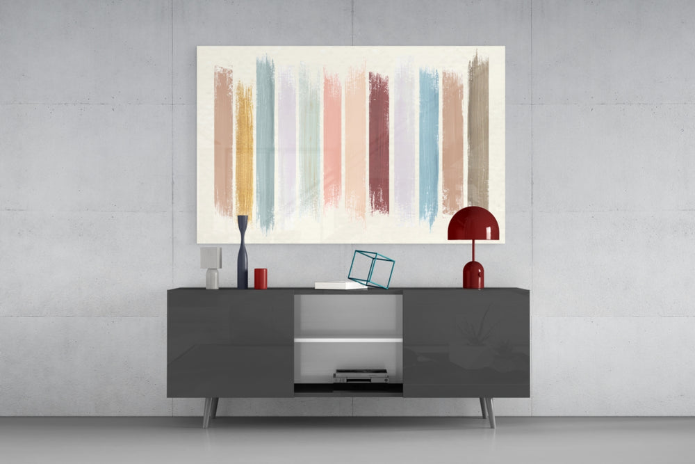 Colored Lines panel catching daylight to reveal its drybrush texture