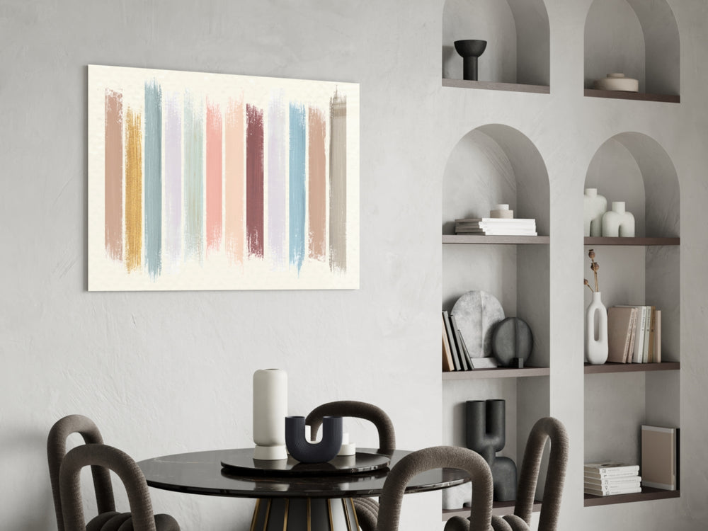 Colored Lines panel adding imaginative pulse to a creative studio