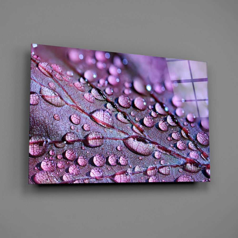 Burgundy leaf panel bringing intimate warmth to a contemporary living space