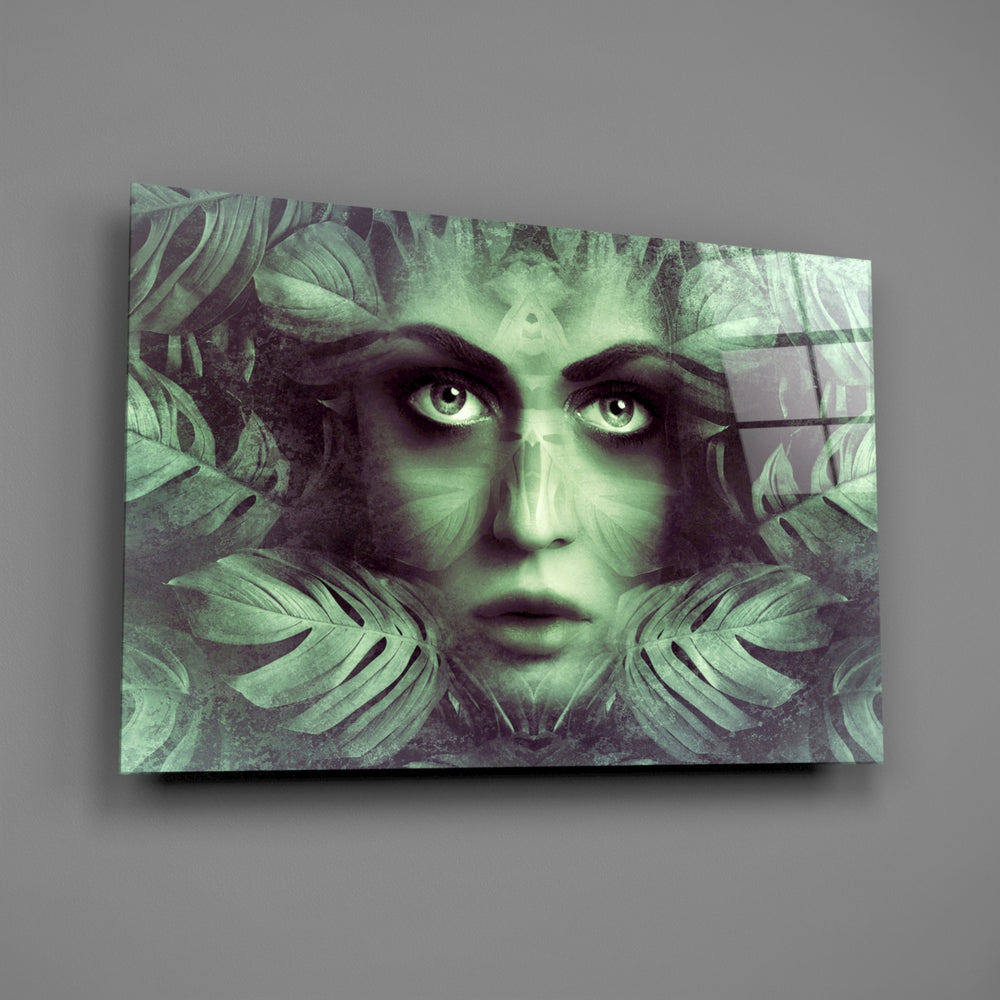 Jungle-spirit panel bringing mystical mood to a contemporary living space