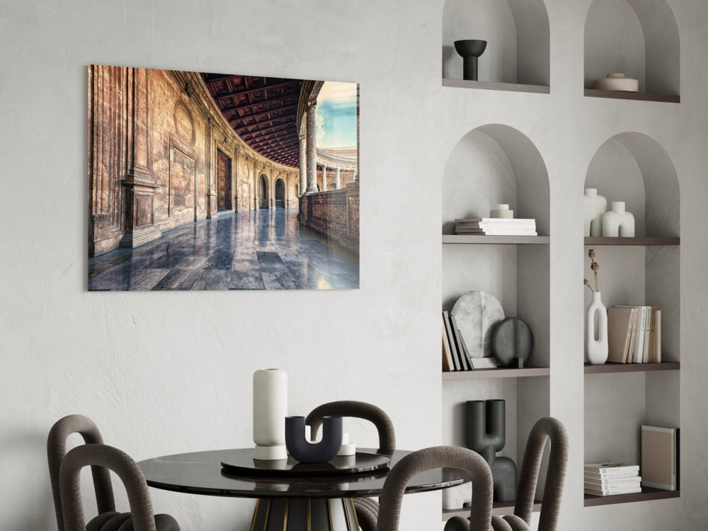 Baroque Building panel adding cosmopolitan taste to a living room