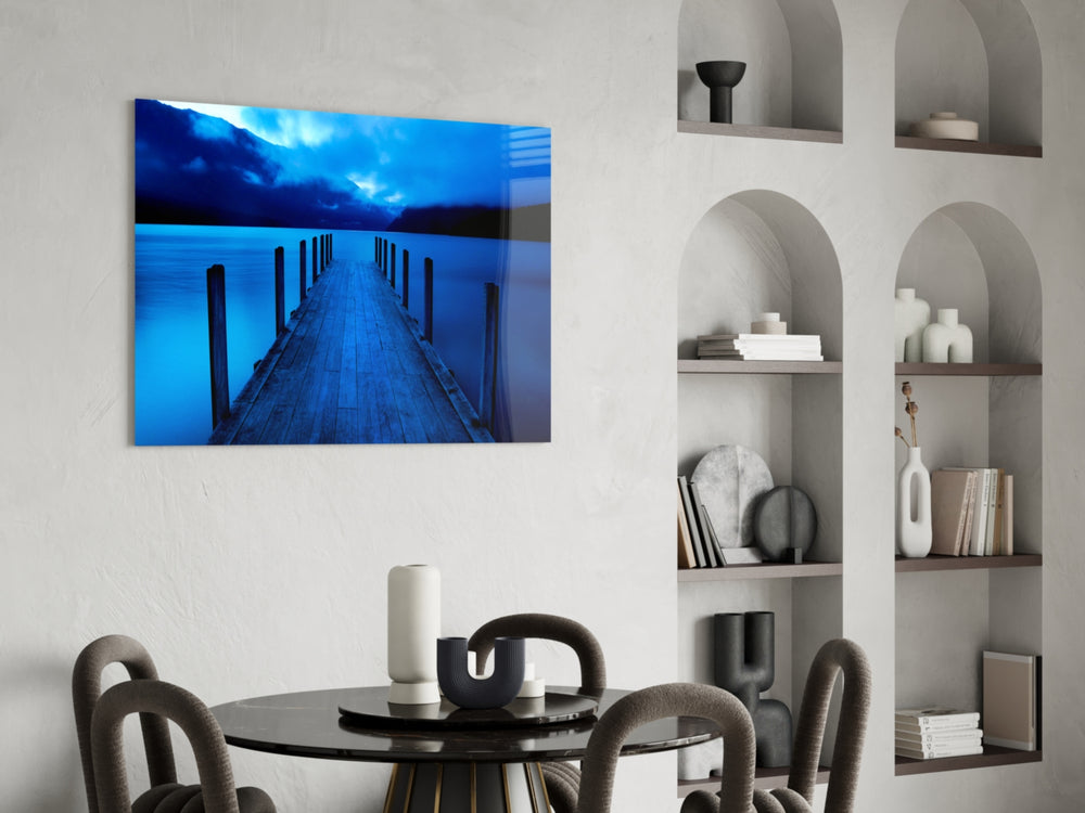 Dock panel adding serene mood to a bedroom
