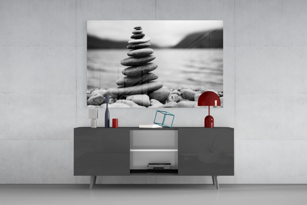 Pebbles panel catching soft light to reveal its tonal pebble sweep