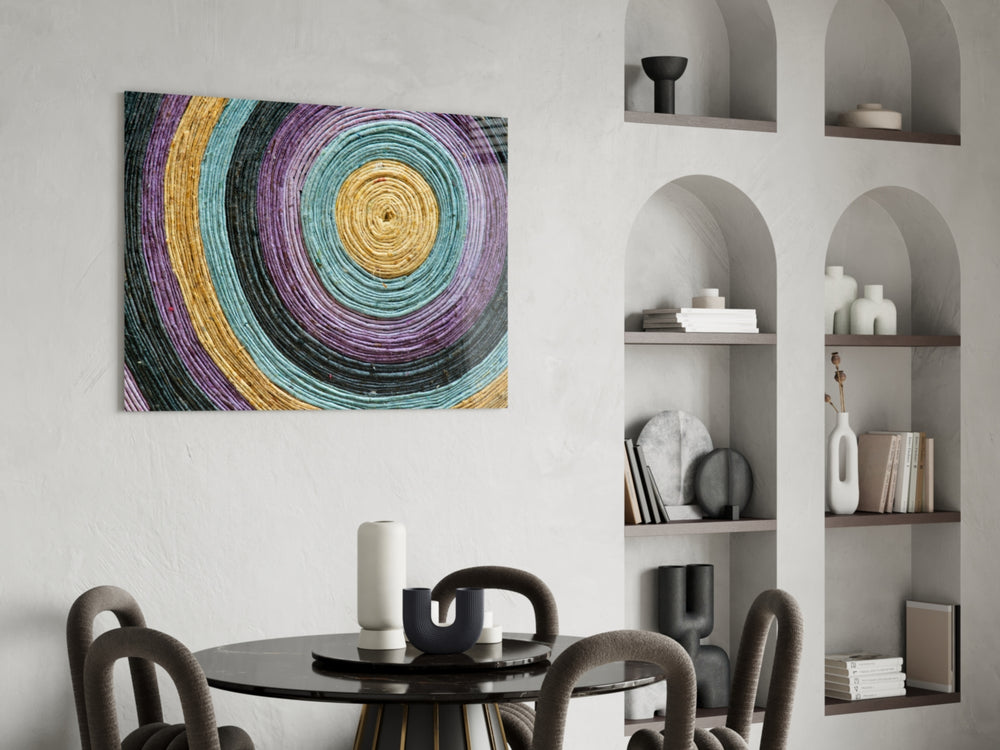 Colored Spiral panel adding crafted taste to a lounge