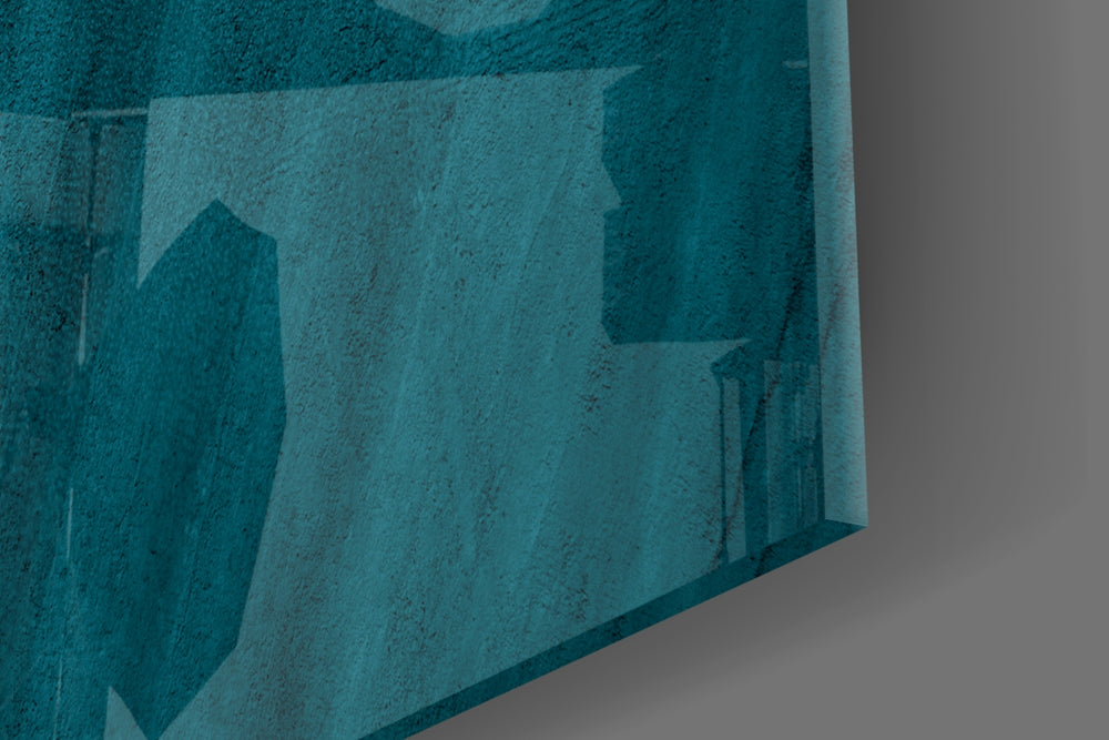 Green Leaf artwork anchoring a biophilic-themed wall in moody palette
