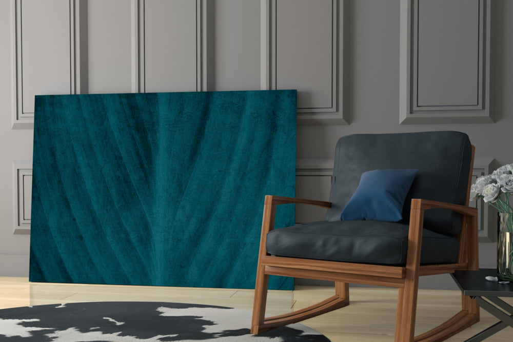 Green Leaf glass print enhancing a hallway with quiet drama