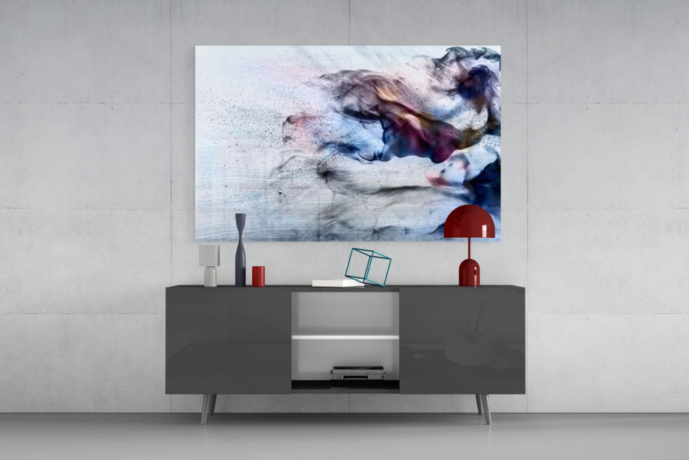 Smoke panel catching soft light to reveal its painterly drift