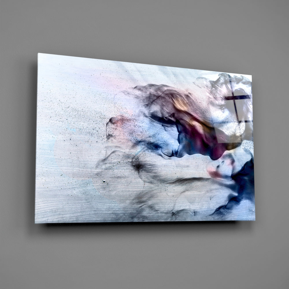 Ink drift panel bringing painterly calm to a contemporary living space