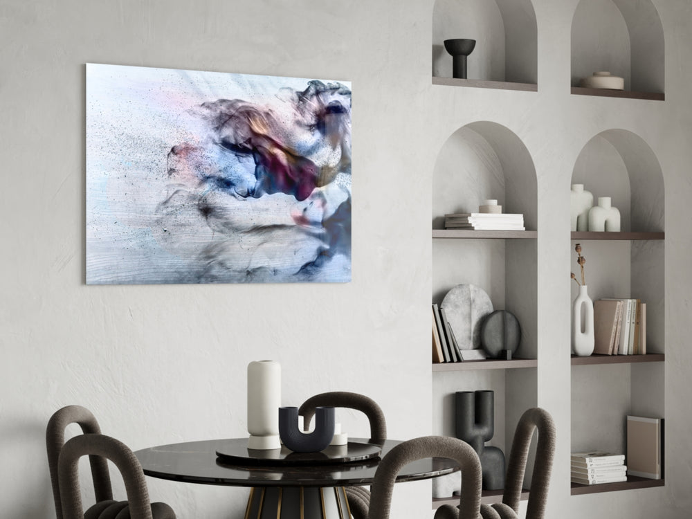 Smoke panel adding serene mood to a bedroom