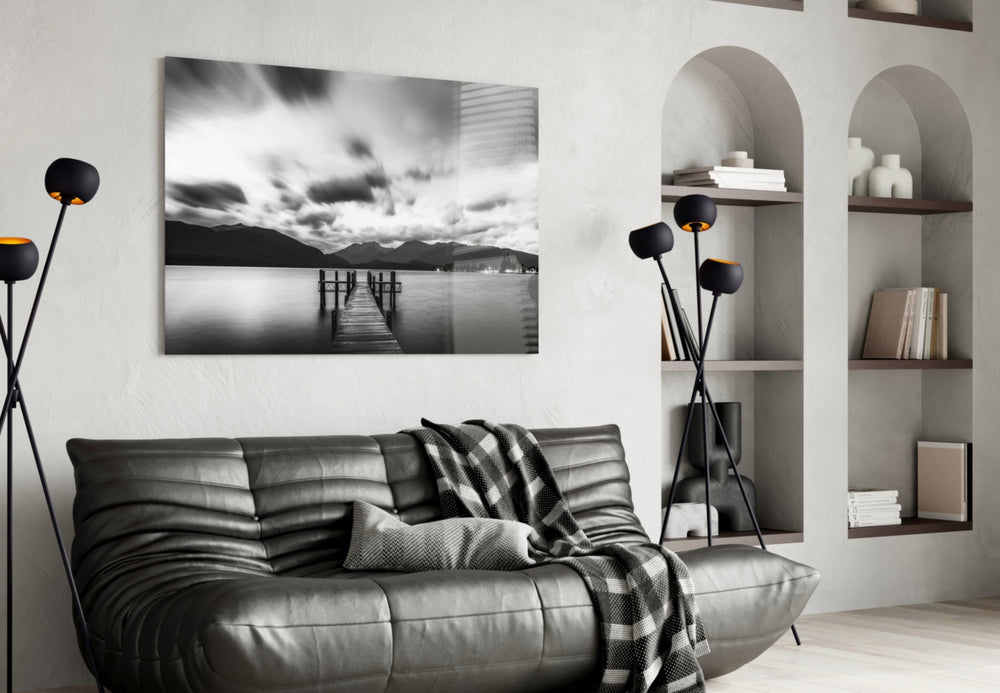 Pier glass wall art styled above a desk in a reflective study