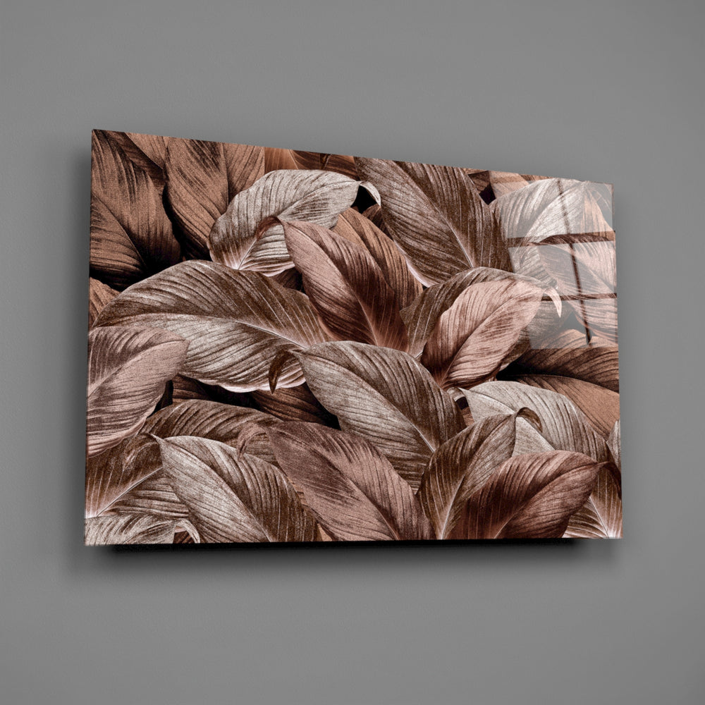 Bronze cordyline panel bringing tropical warmth to a contemporary living space