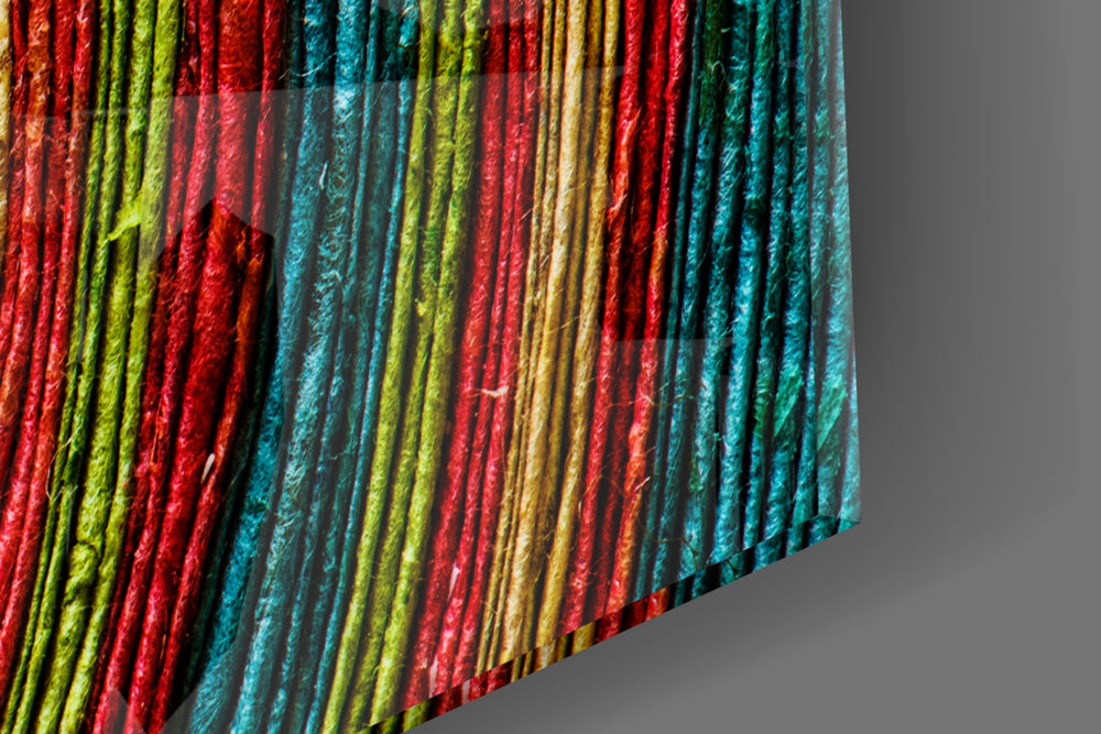 Colored Spiral artwork anchoring a contemporary wall in bright palette