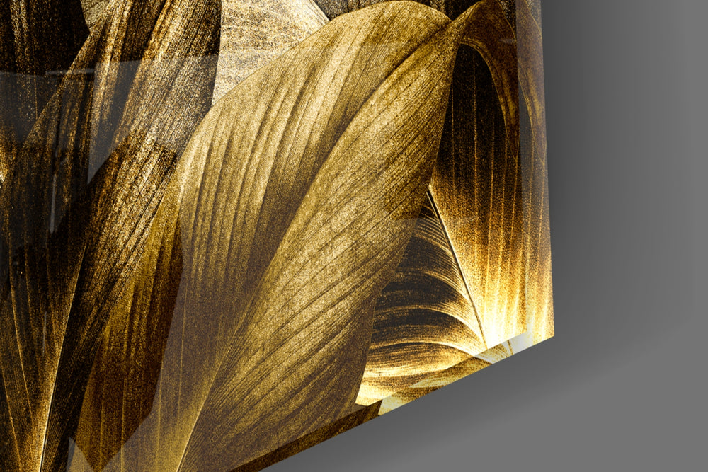 Yellow Leaf artwork anchoring a heritage-themed wall in jewel-tone palette