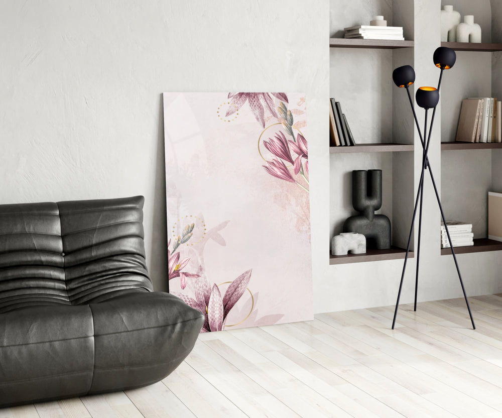 Pink Flower Pattern panel adding feminine grace to a dressing area
