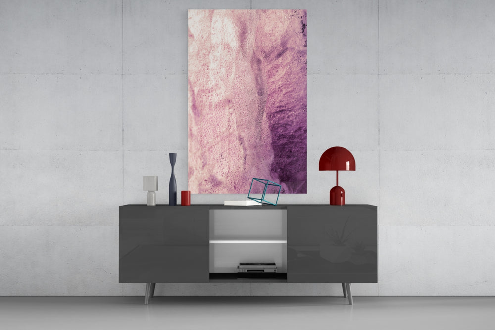 Pink Abstract Pattern panel catching soft light to reveal its textural depth