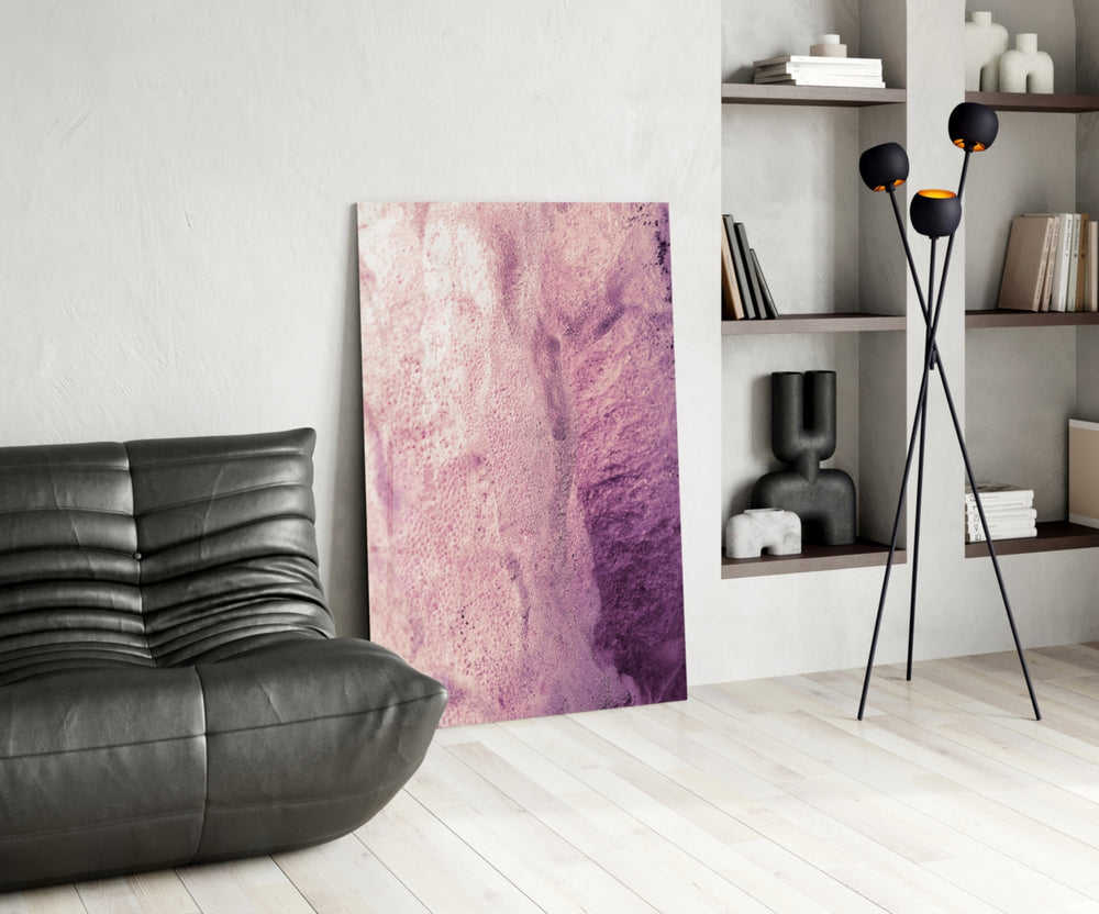 Pink Abstract Pattern panel adding quiet mood to a reading nook