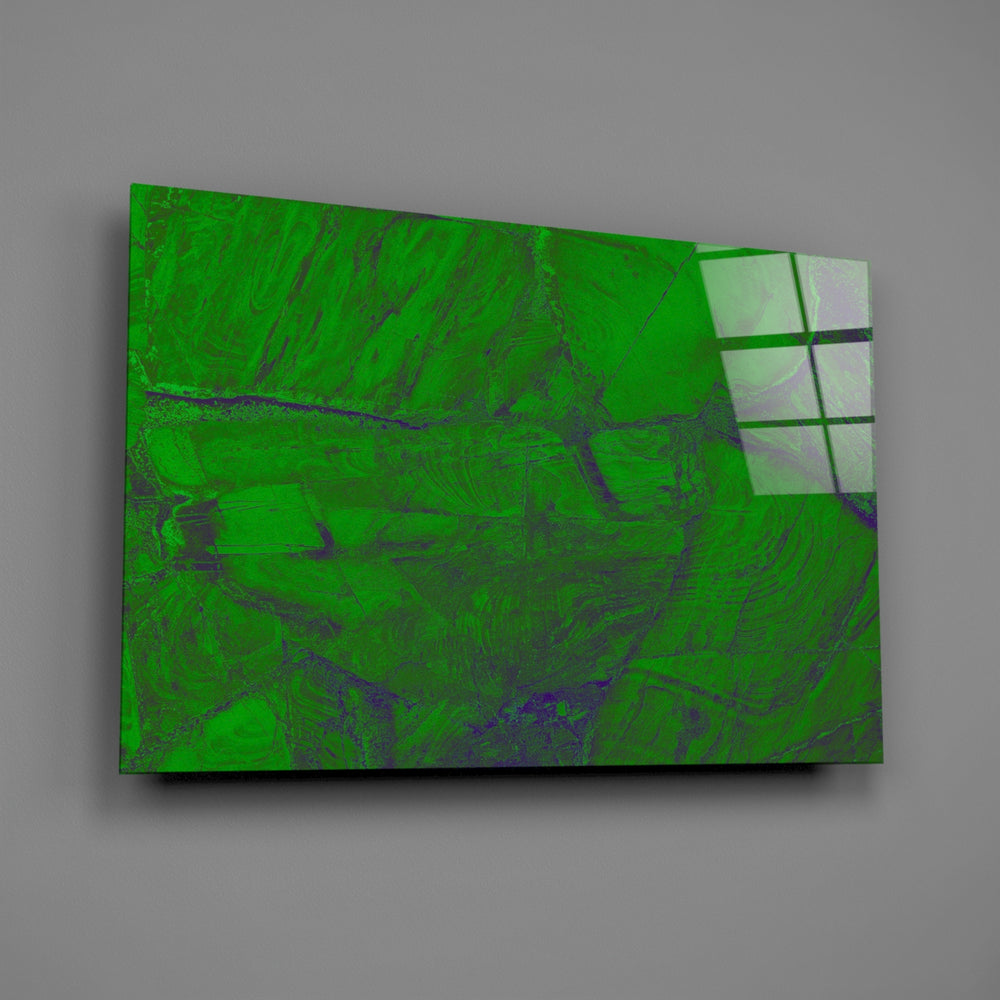 Emerald-violet panel bringing biophilic energy to a contemporary living space
