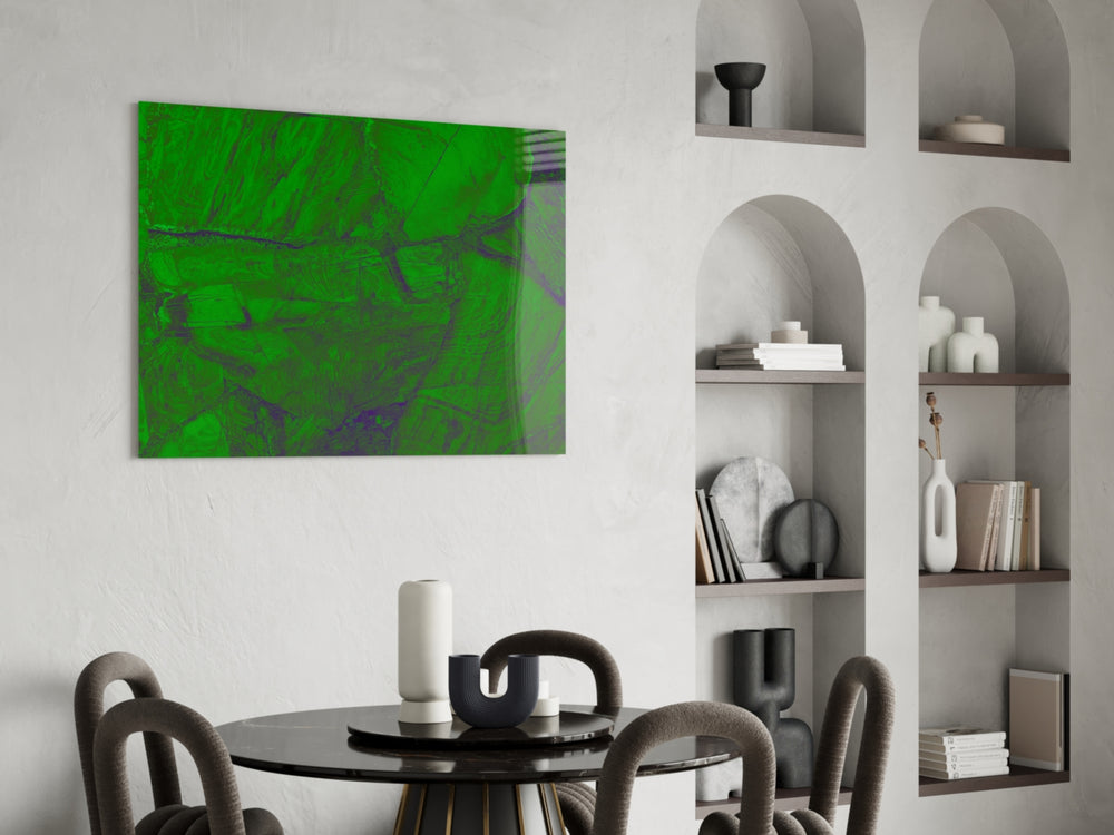 Green Abstract Pattern panel adding botanical pulse to a sunroom