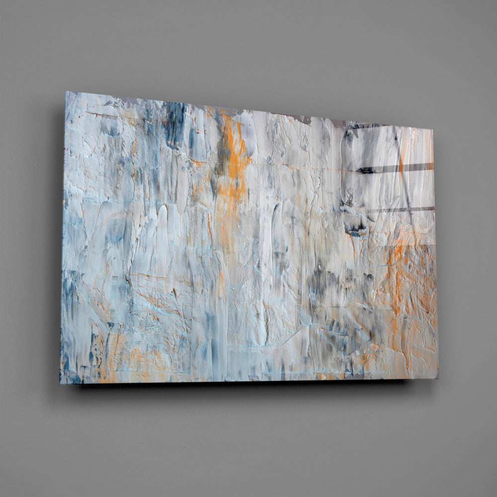 Palette-knife panel bringing painterly calm to a contemporary living space