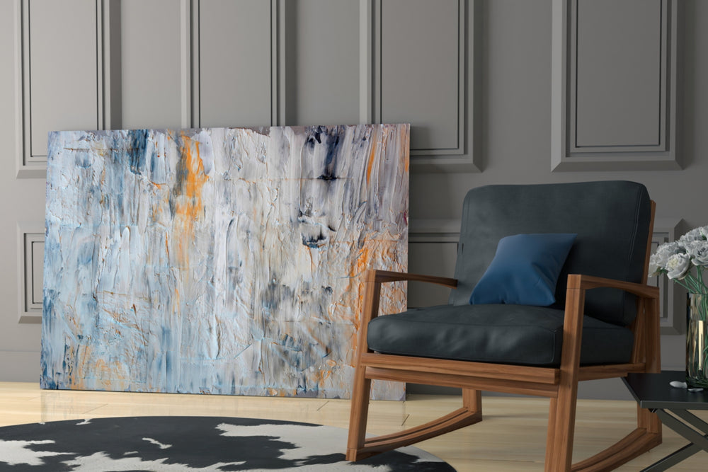 Abstract Pattern glass print enhancing a hallway with statement texture