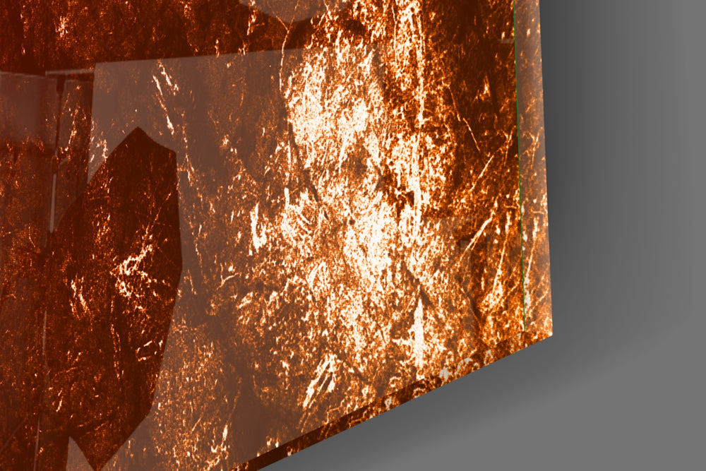 Abstract Pattern artwork anchoring a contemporary wall in warm palette