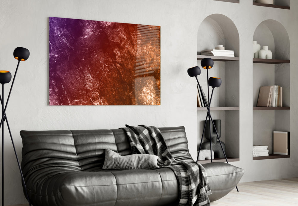 Abstract Pattern glass wall art styled in a creative studio
