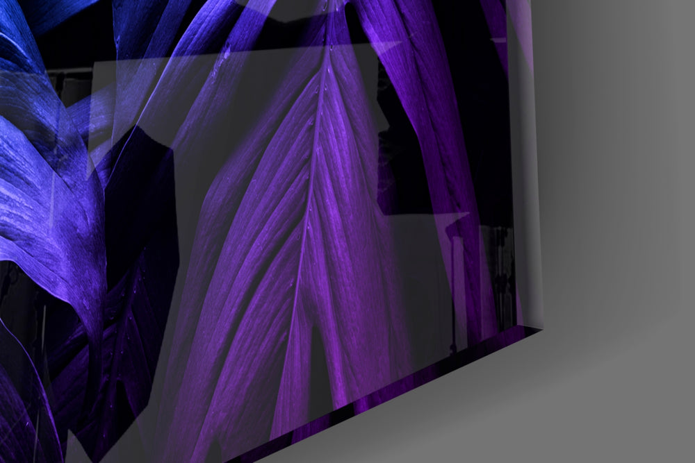 Tropical Leaf artwork anchoring a contemporary wall in moody palette
