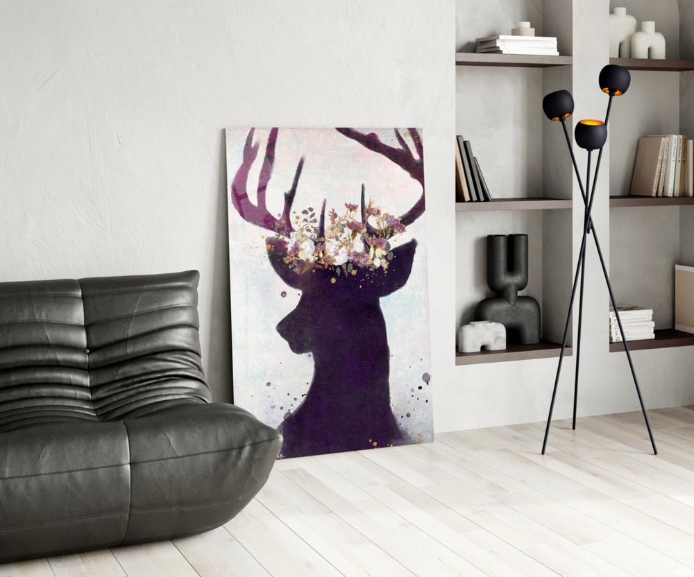 Deer panel adding romantic-naturalist mood to a study