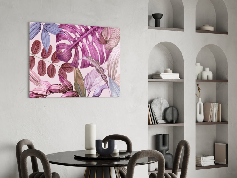 Tropical Leaves panel adding botanical pulse to a sunroom