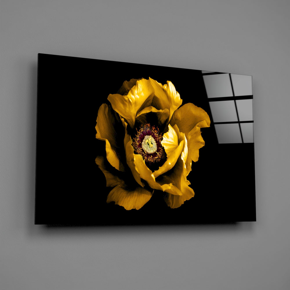 Saffron bloom panel bringing romantic warmth to a contemporary living space