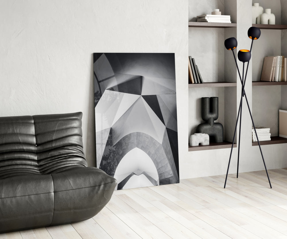 Architectural Geometric Shapes panel adding gallery poise to a hallway