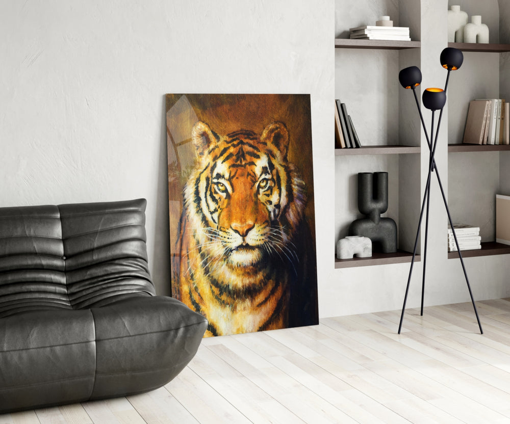 Tiger panel adding power-animal mood to a study