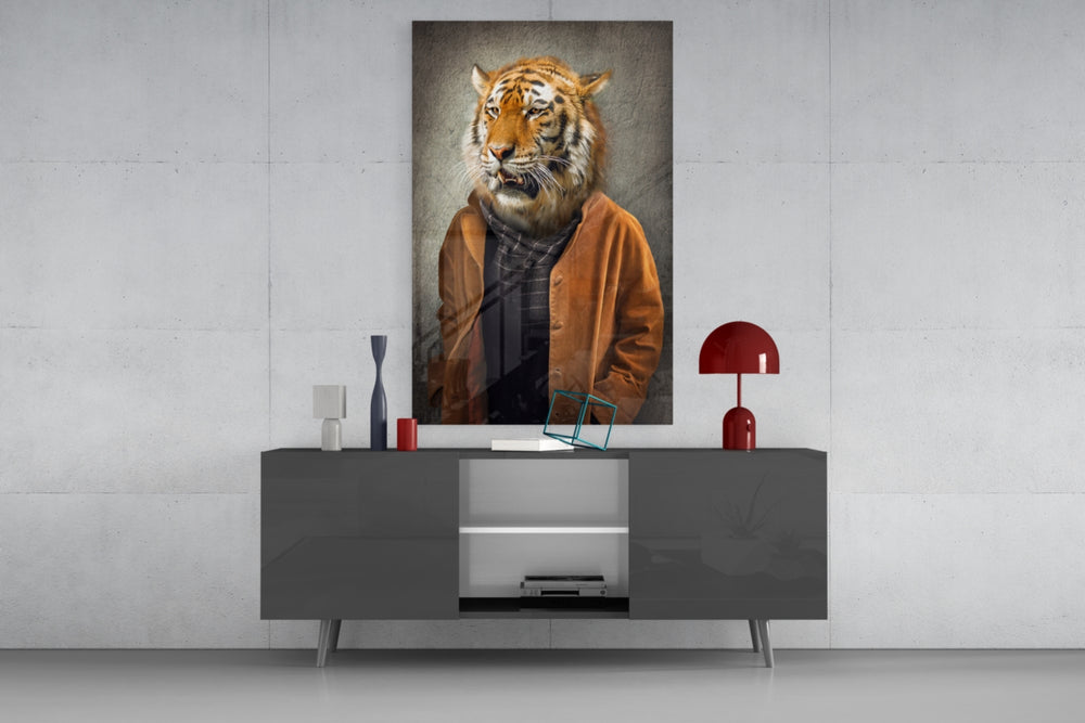 Tiger Head panel catching warm light to reveal its suede texture
