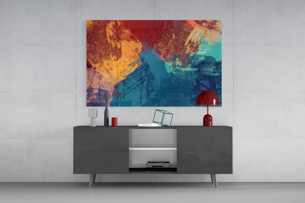 Abstract Colors panel catching daylight to reveal its printmaker grit
