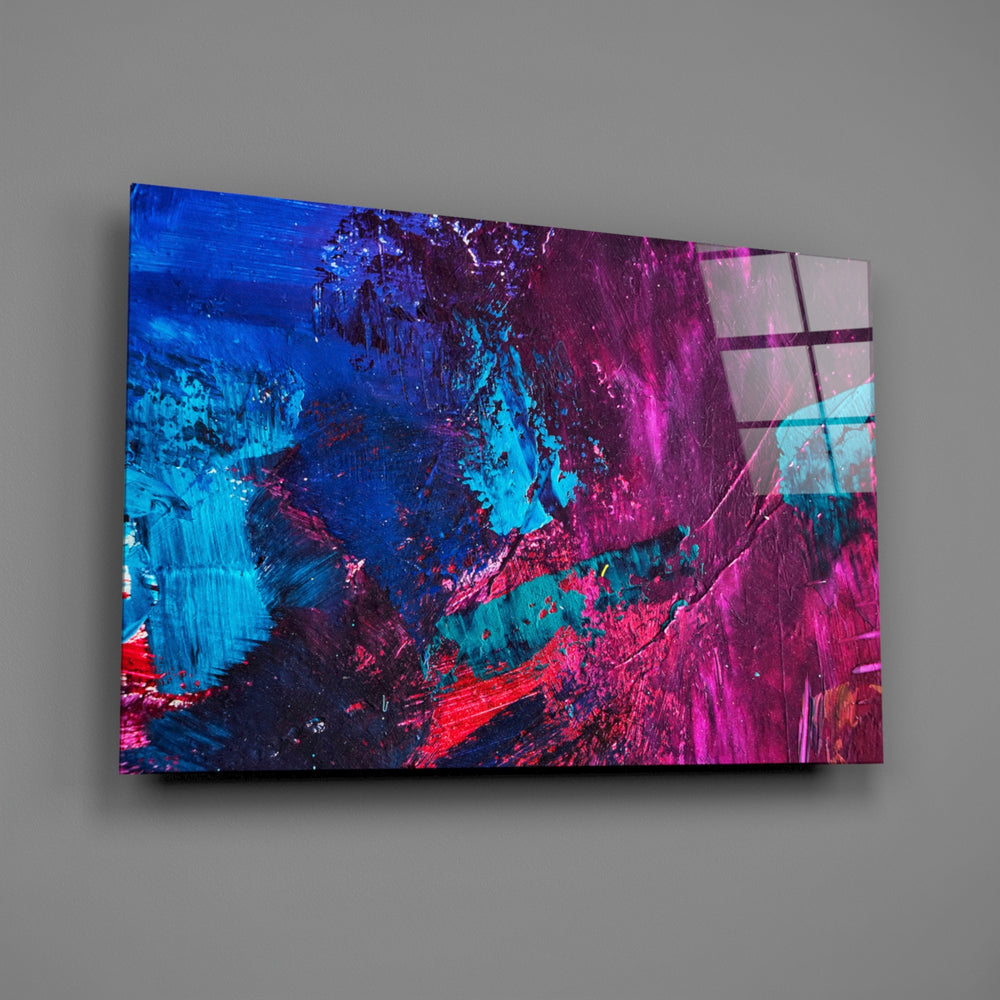 Magenta-cobalt panel bringing imaginative pulse to a contemporary living space
