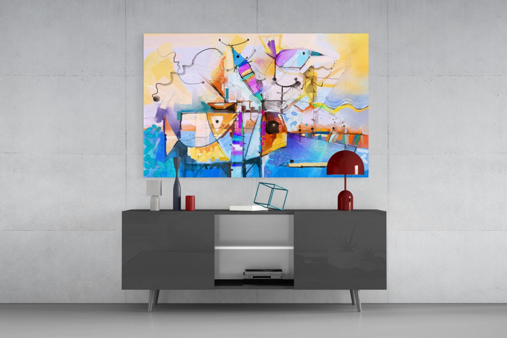 Abstract Colors panel catching daylight to reveal its painterly composition