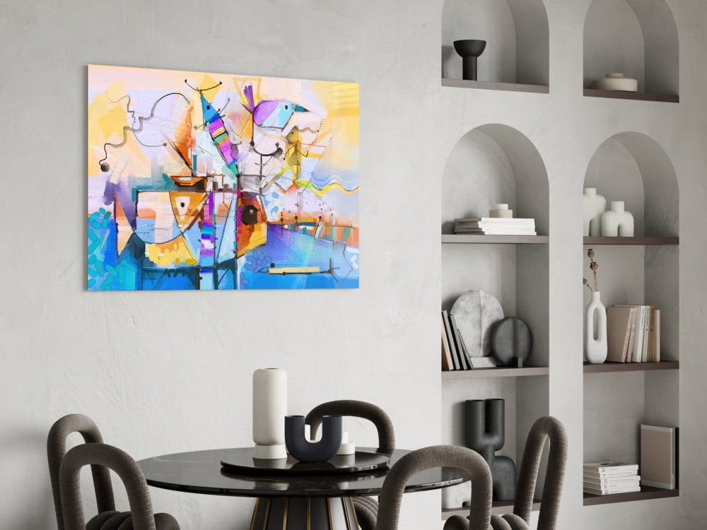 Abstract Colors panel adding playful energy to a child's room