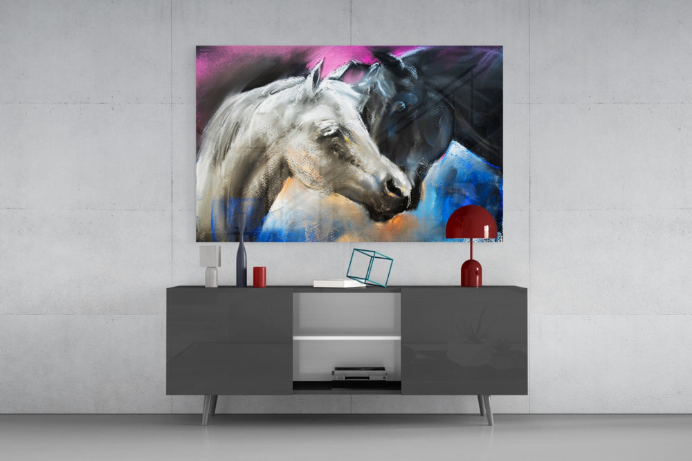 Horse panel catching low light to reveal its romantic chiaroscuro