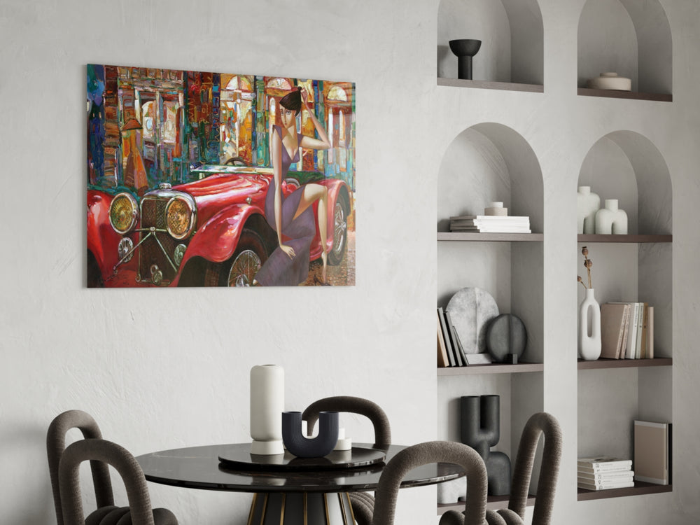 Car panel adding elegant mood to a dressing room