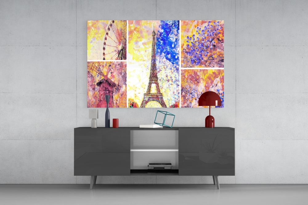 Eiffel panel catching daylight to reveal its watercolor luminance
