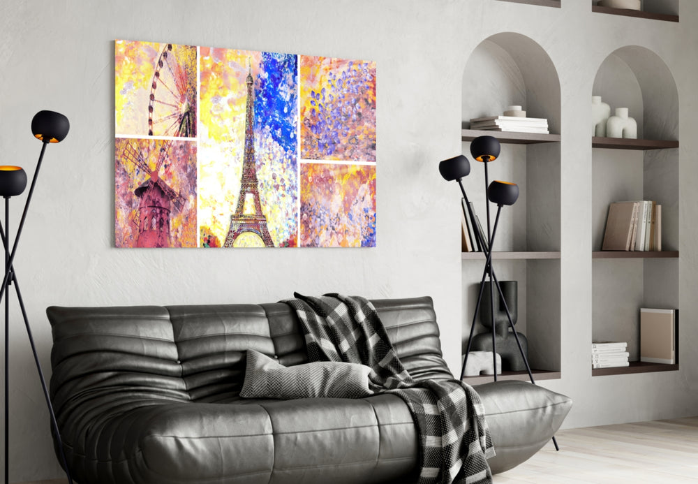 Eiffel glass wall art styled in a creative studio