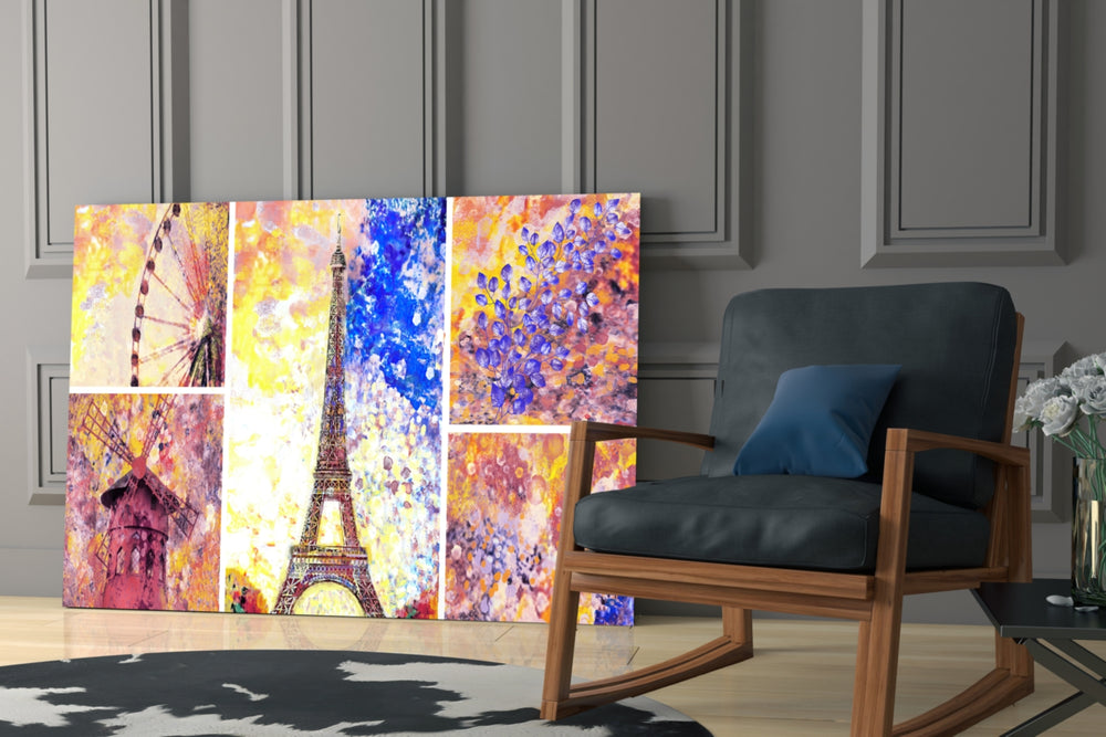 Eiffel glass print enhancing a hallway with cultural drama